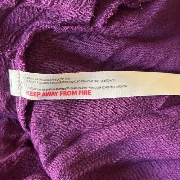 Free People FP One Purple Crochet Lace Maxi Dress Boho Festival Small - Picture 9 of 10